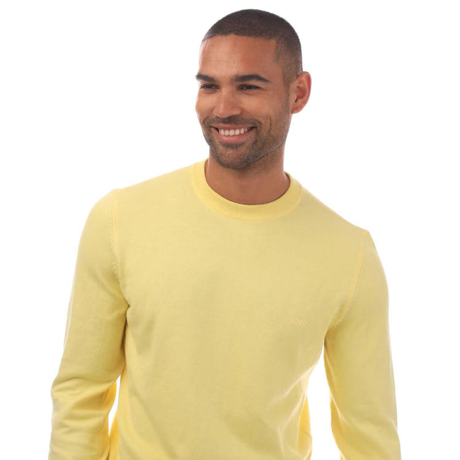 Yellow - Side - Boss Mens Pacas L Sweater Top