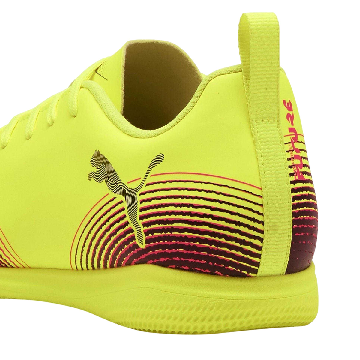 Yellow - Close up - Puma Childrens-Kids Future 8 Play Indoor Football Shoes
