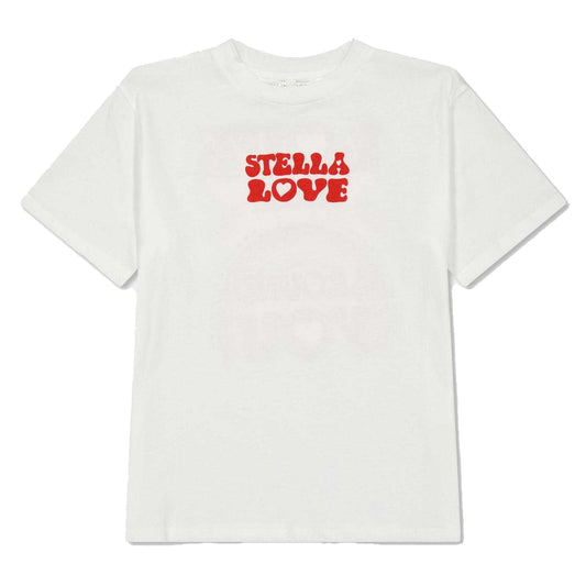 White-Red - Front - Stella McCartney Childrens-Kids Small Logo Regular T-Shirt