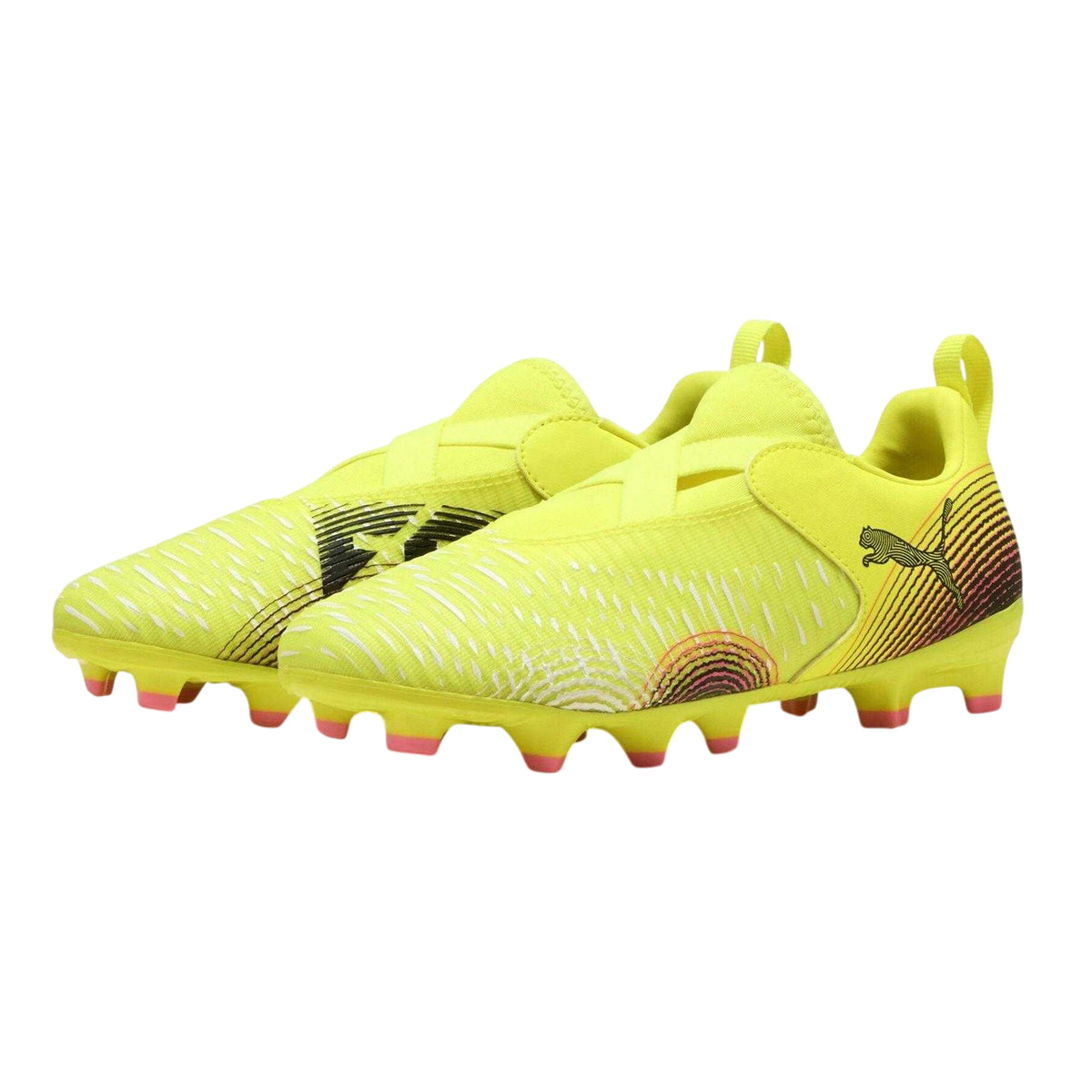 Yellow - Pack Shot - Puma Childrens-Kids Future 8 Match Firm Ground Football Boots
