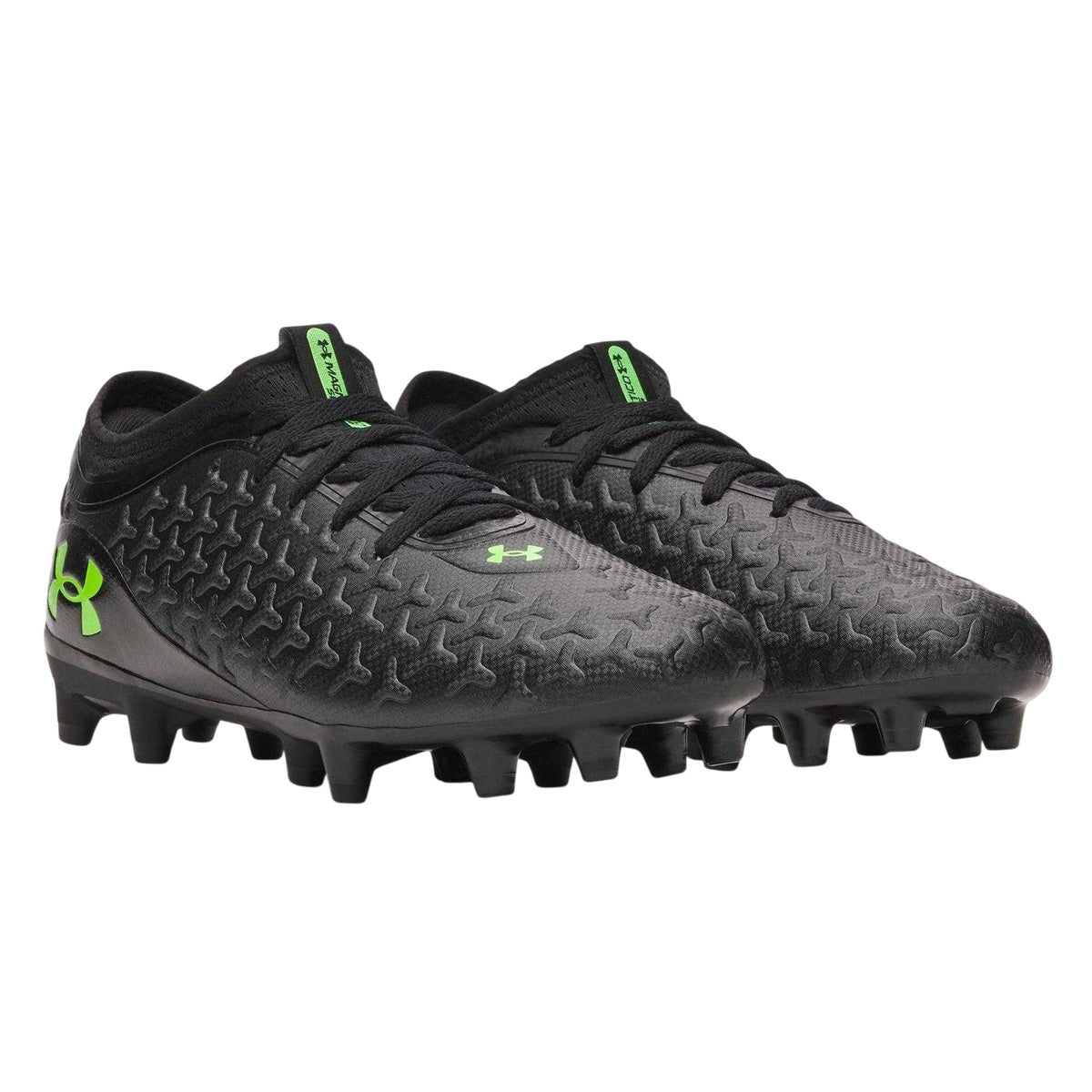 Black-Green - Pack Shot - Under Armour Womens-Ladies Magnetico Firm Ground Football Boots
