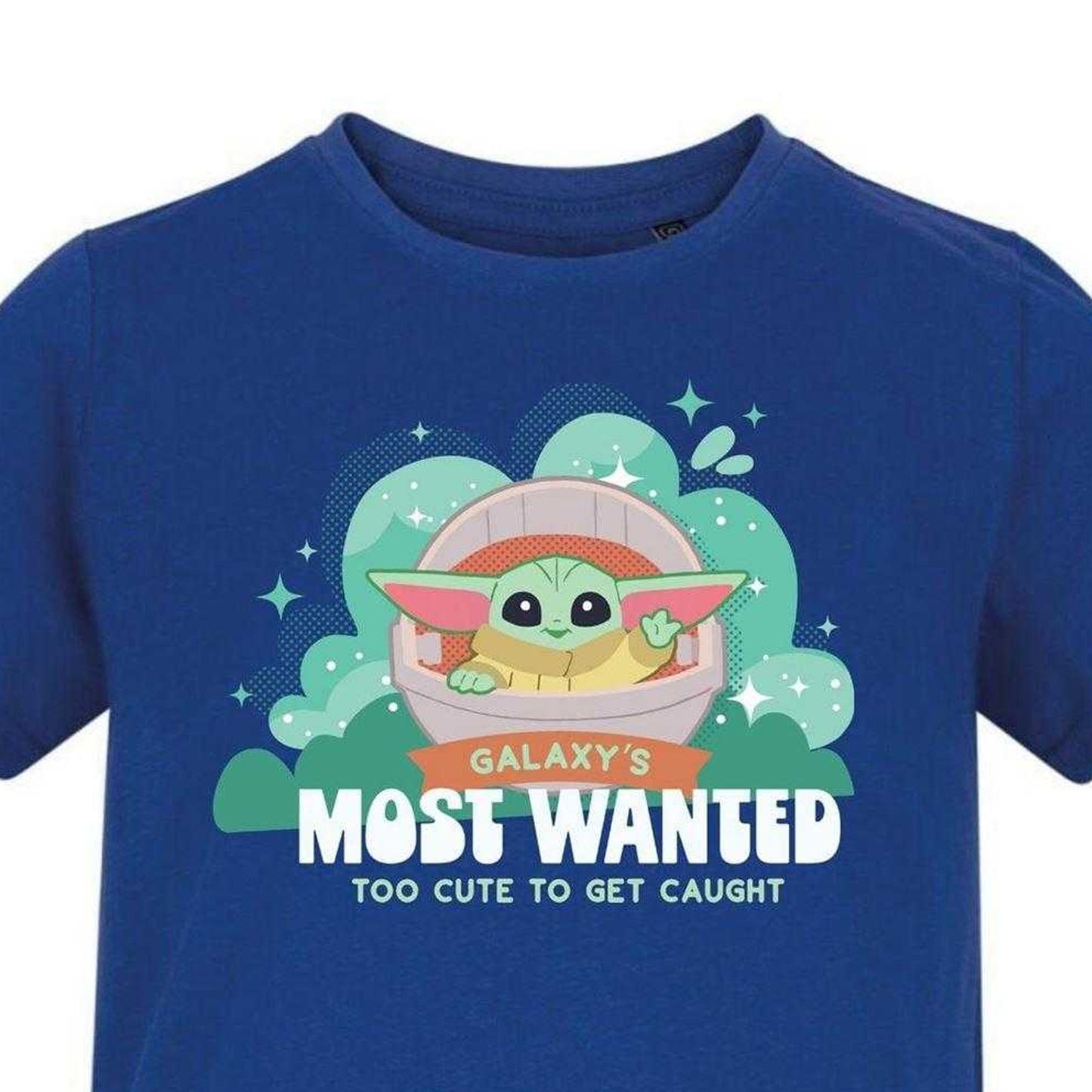 Blue - Side - Characters Childrens-Kids Galaxy´s Most Wanted Grogu Star Wars T-Shirt