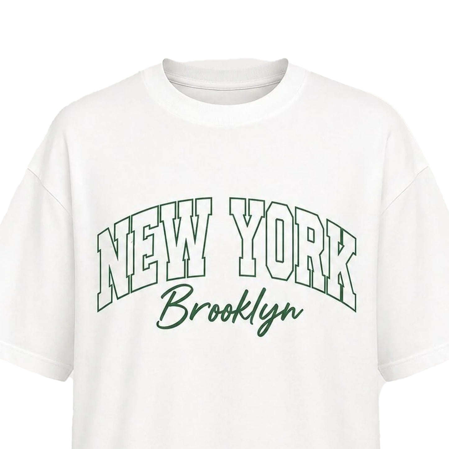 Sage - Side - I Saw It First Womens-Ladies New York Graphic Print Oversized T-Shirt