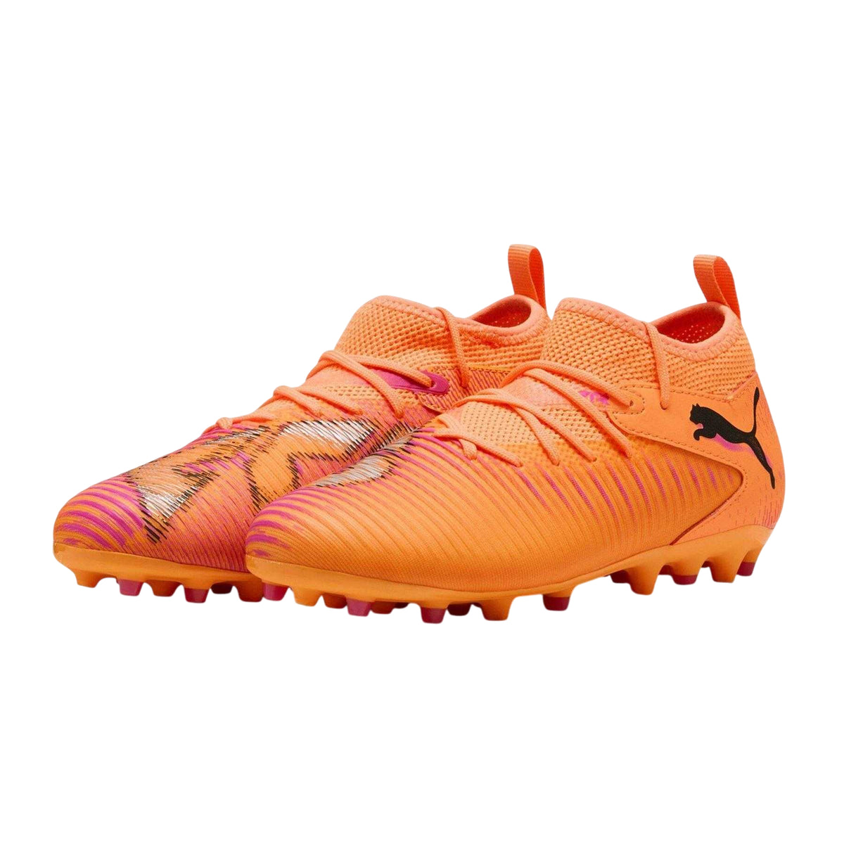 Hot Red-Black - Lifestyle - Puma Childrens-Kids Future 8 Match Firm Ground Football Boots