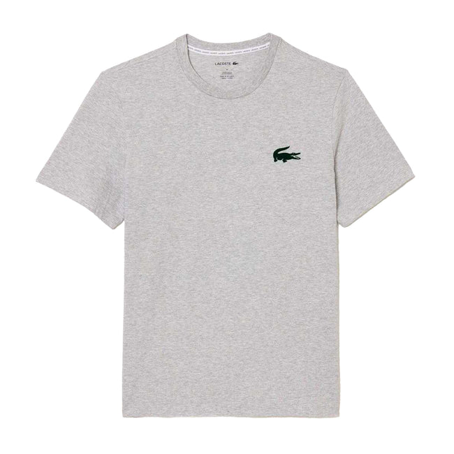 Grey - Front - Lacoste Mens Cotton Lounge T-Shirt