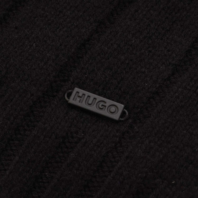 Black - Pack Shot - Hugo Boss Mens Zohoh Logo Scarf & Beanie Set