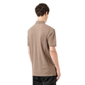 Brown - Back - Weekend Offender Mens Caneiros Badge Polo Shirt