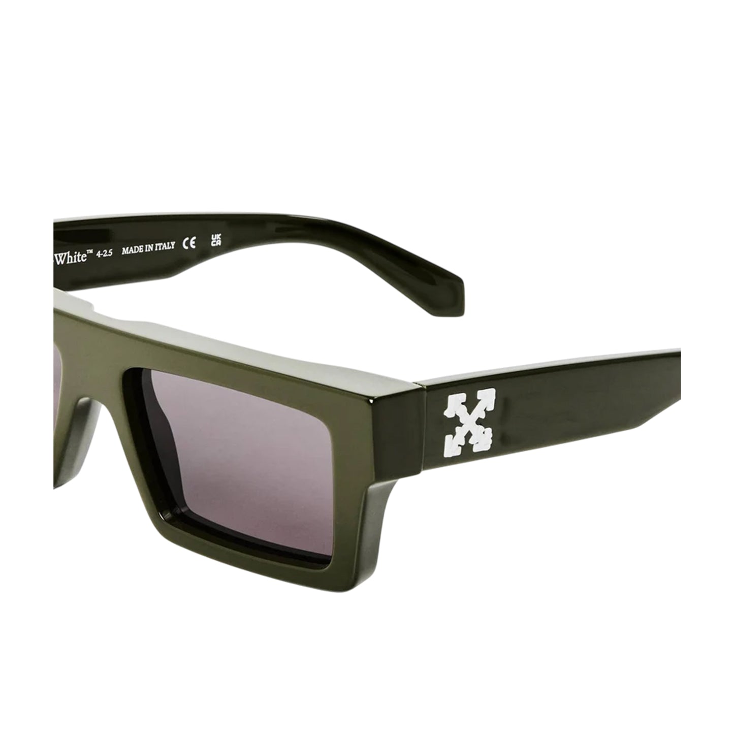 Military Green - Side - Off White Womens-Ladies Ruby Logo Sunglasses