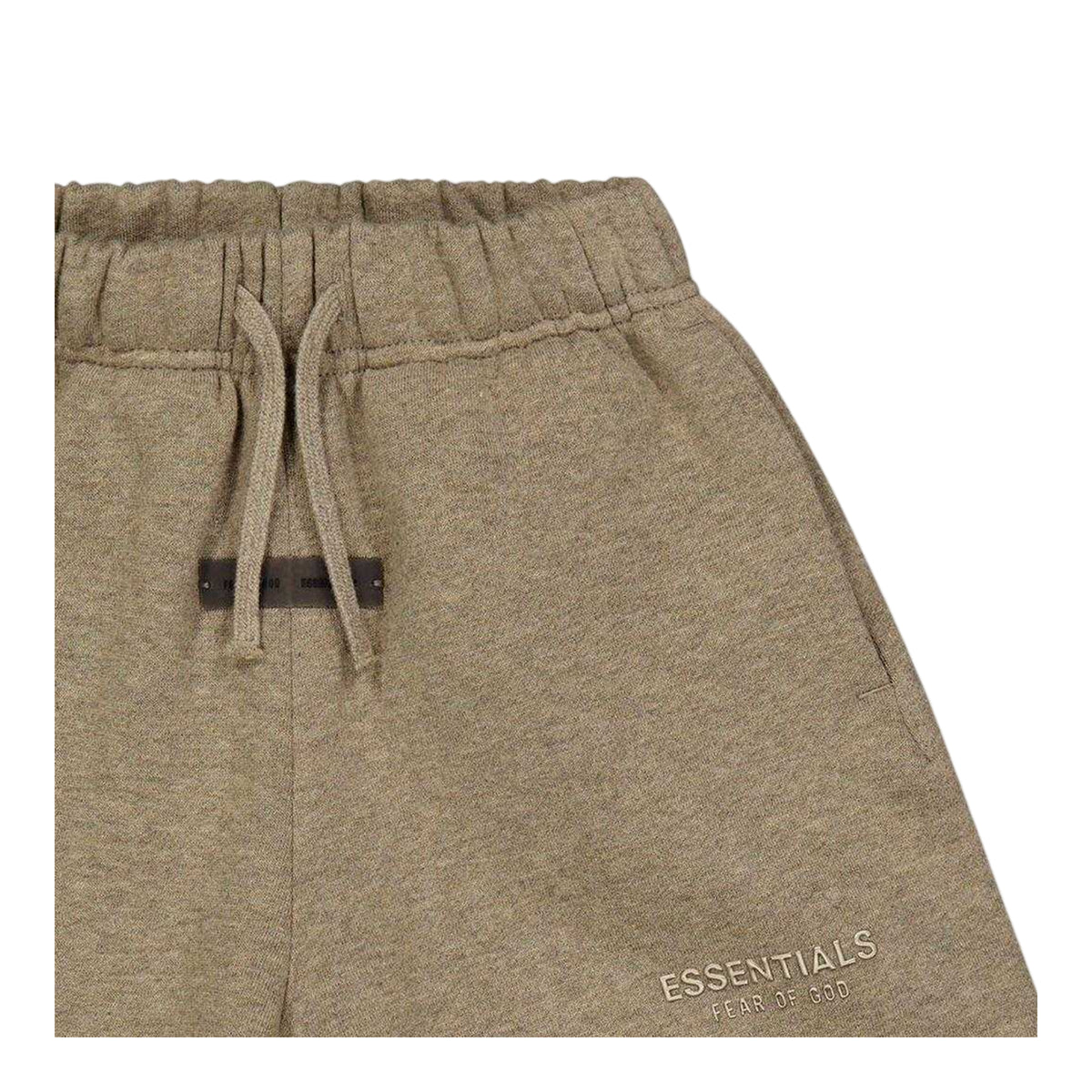 Brown - Side - Fear Of God Essentials Childrens-Kids Fleece Relaxed Fit Joggers