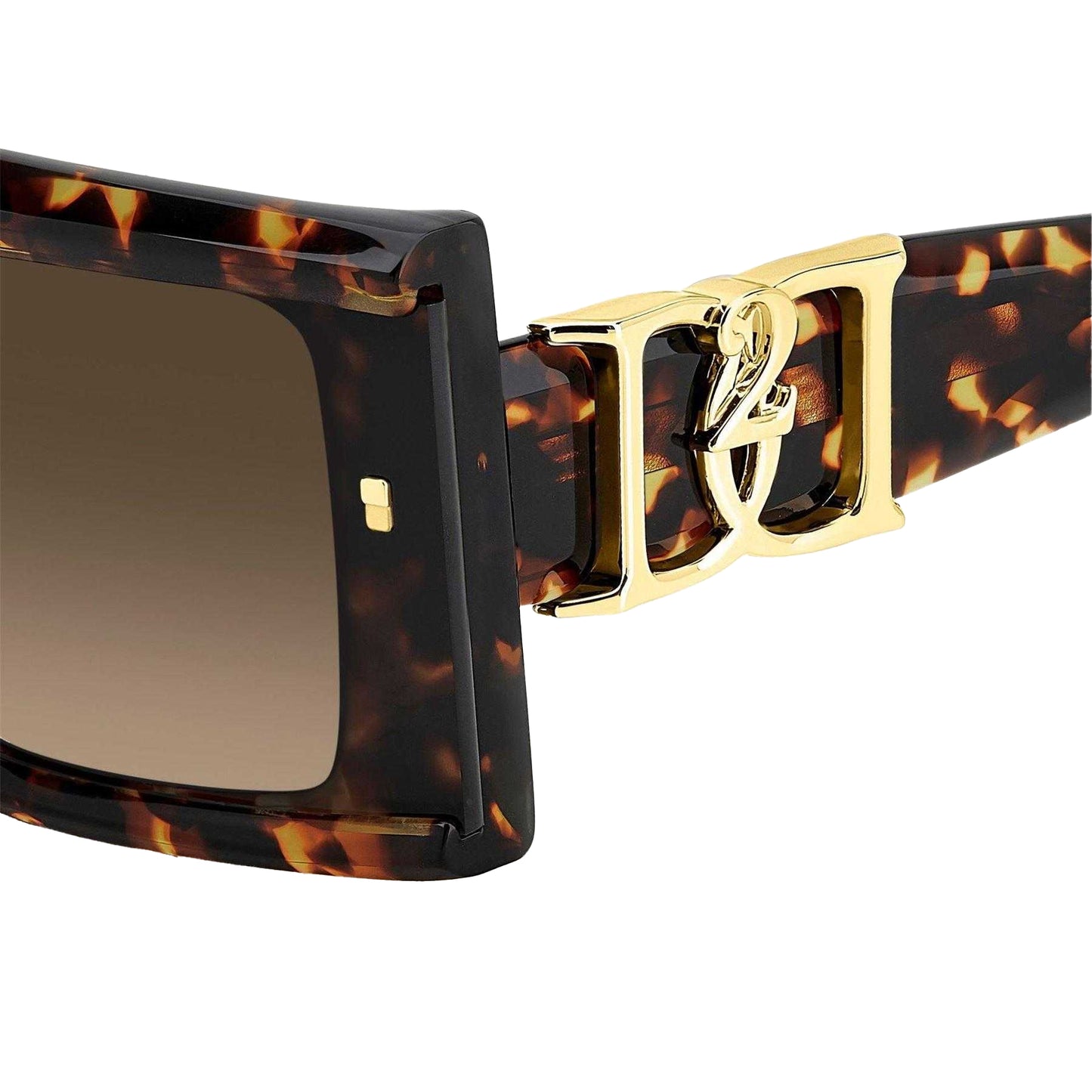 Havana - Pack Shot - DSquared2 Womens-Ladies Flat Top Rectangular Sunglasses