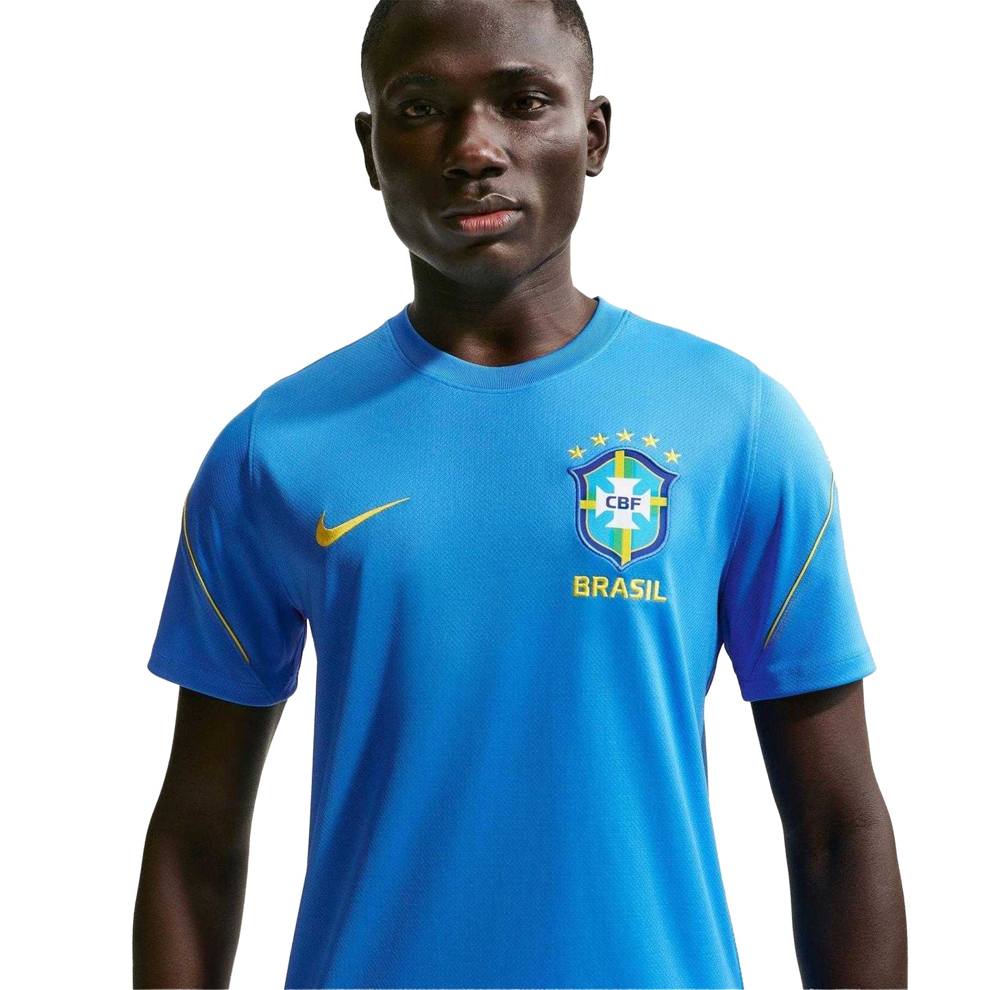 Blue-White - Pack Shot - Nike Mens 2026-2027 Strike Brazil Dri-FIT Short-Sleeved Football Shirt