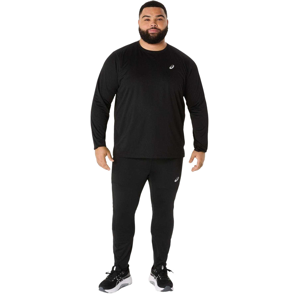 Black - Close up - Asics Mens Core Performance Running Tights