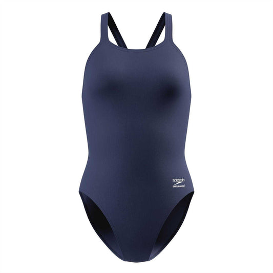 Navy - Front - Speedo Womens-Ladies Endurance One Piece Swimsuit