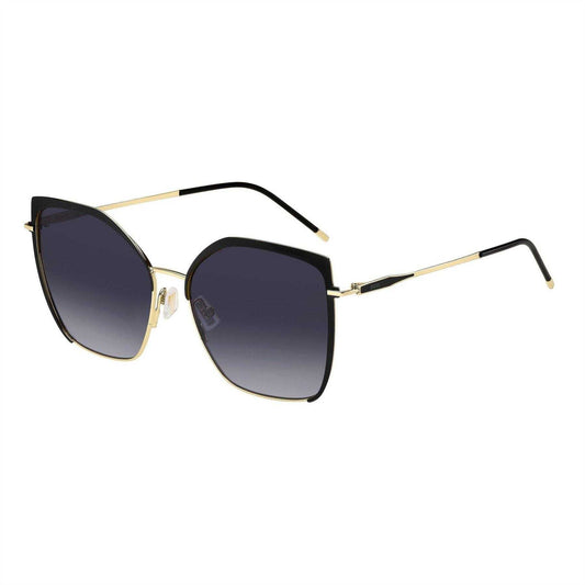 Gold-Black - Front - Boss Womens-Ladies Round Cat Eye Sunglasses