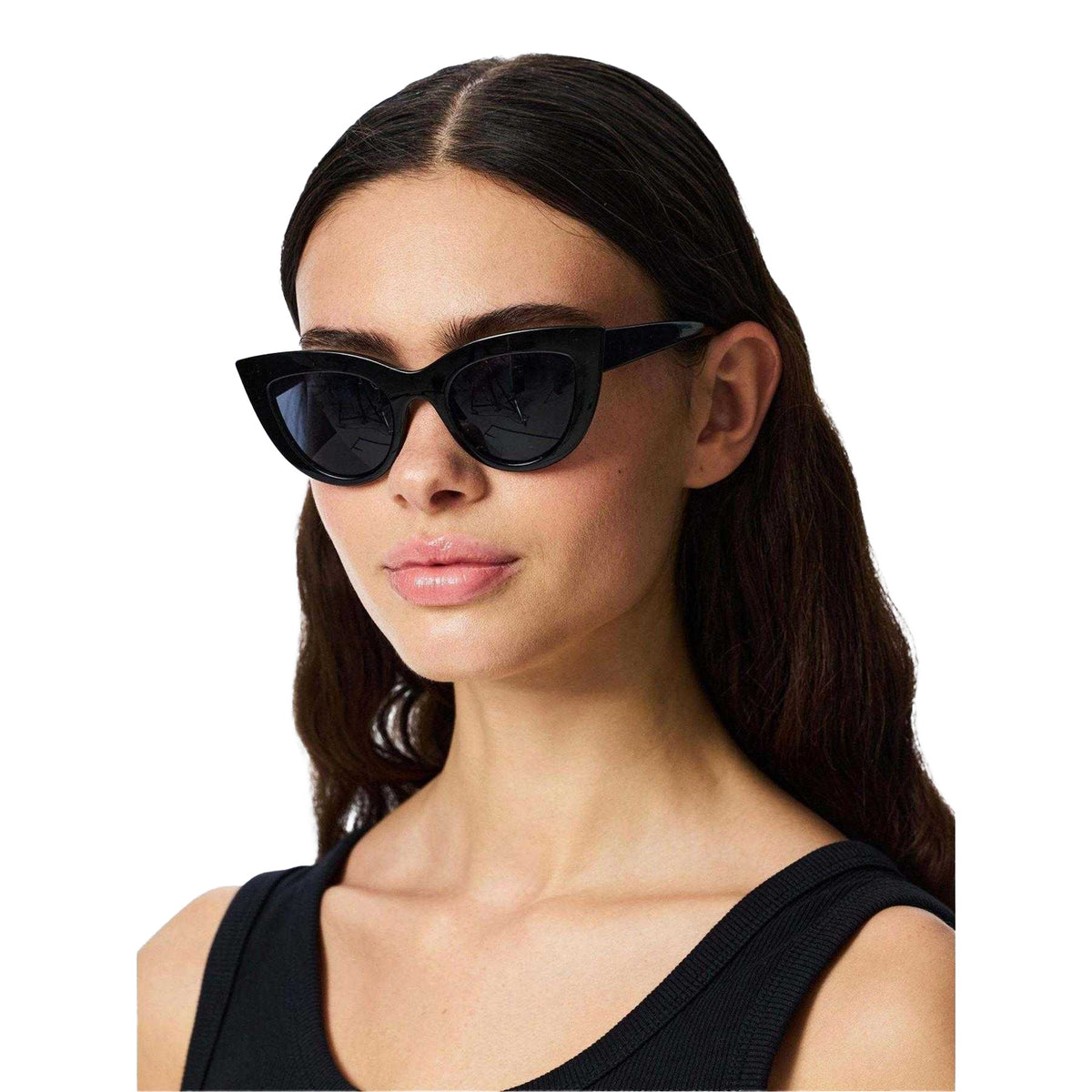 Black - Lifestyle - Pieces Womens-Ladies Donai Cat Eye Sunglasses