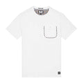 White - Front - Weekend Offender Mens Sutton Checked Chest Pocket T-Shirt
