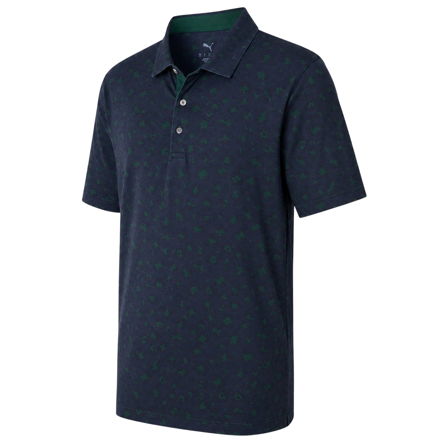 Deep Navy - Side - Puma Mens Cloudspun Rosette Tailored Polo Shirt