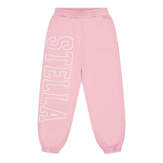 Pink - Front - Stella McCartney Childrens-Kids Fleece Letters Joggers