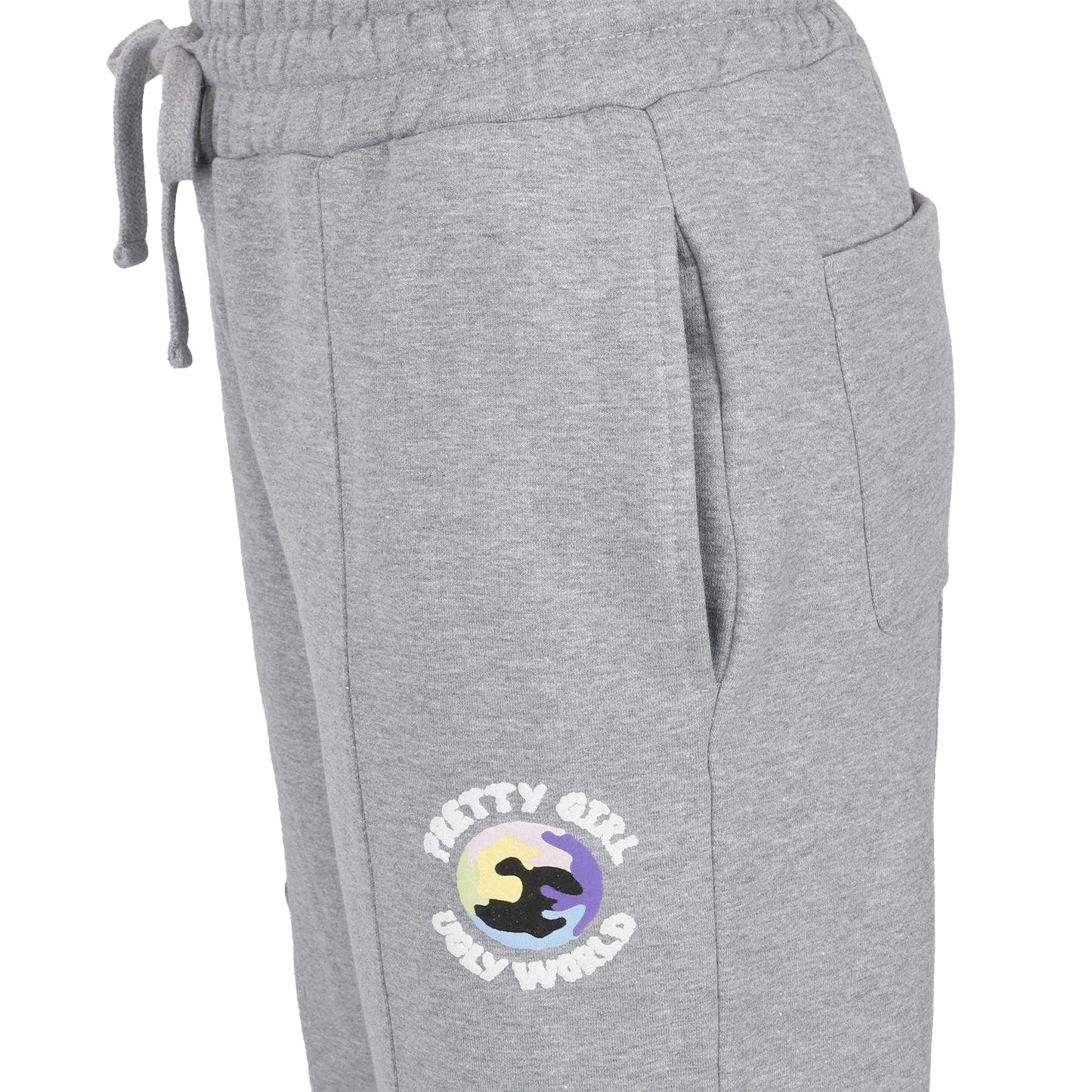 Grey - Lifestyle - Pretty Boy Ugly World Womens-Ladies Cotton Logo Standard Joggers
