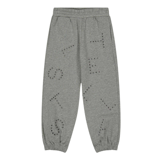 Grey - Front - Stella McCartney Childrens-Kids Perforated Joggers