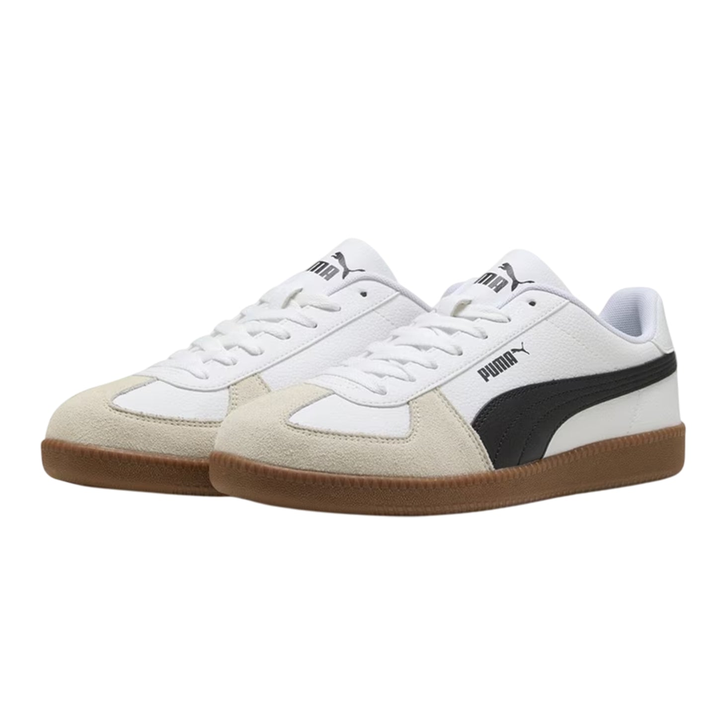 White-Black - Pack Shot - Puma Mens Club lt Suede Trainers