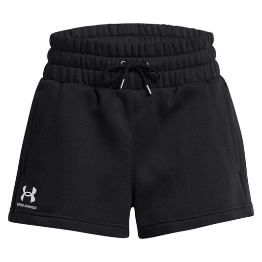 Black - Front - Under Armour Womens-Ladies Fleece Icon Boxer Shorts