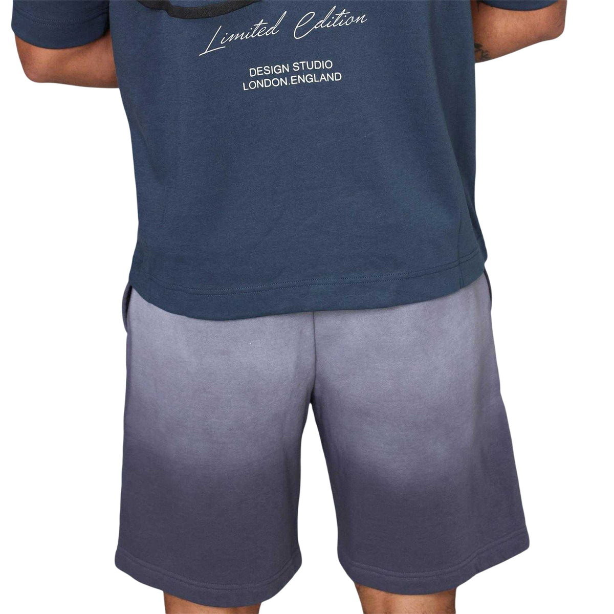 Thunder Grey - Lifestyle - Blank Essentials Mens Fleece Logo Shorts