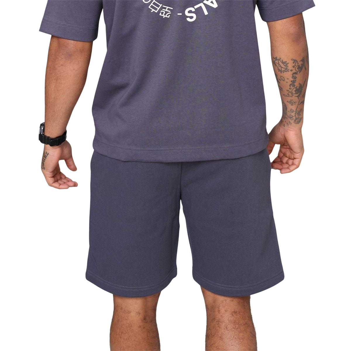 Thunder Grey - Lifestyle - Blank Essentials Mens Fleece Circle Sweat Shorts