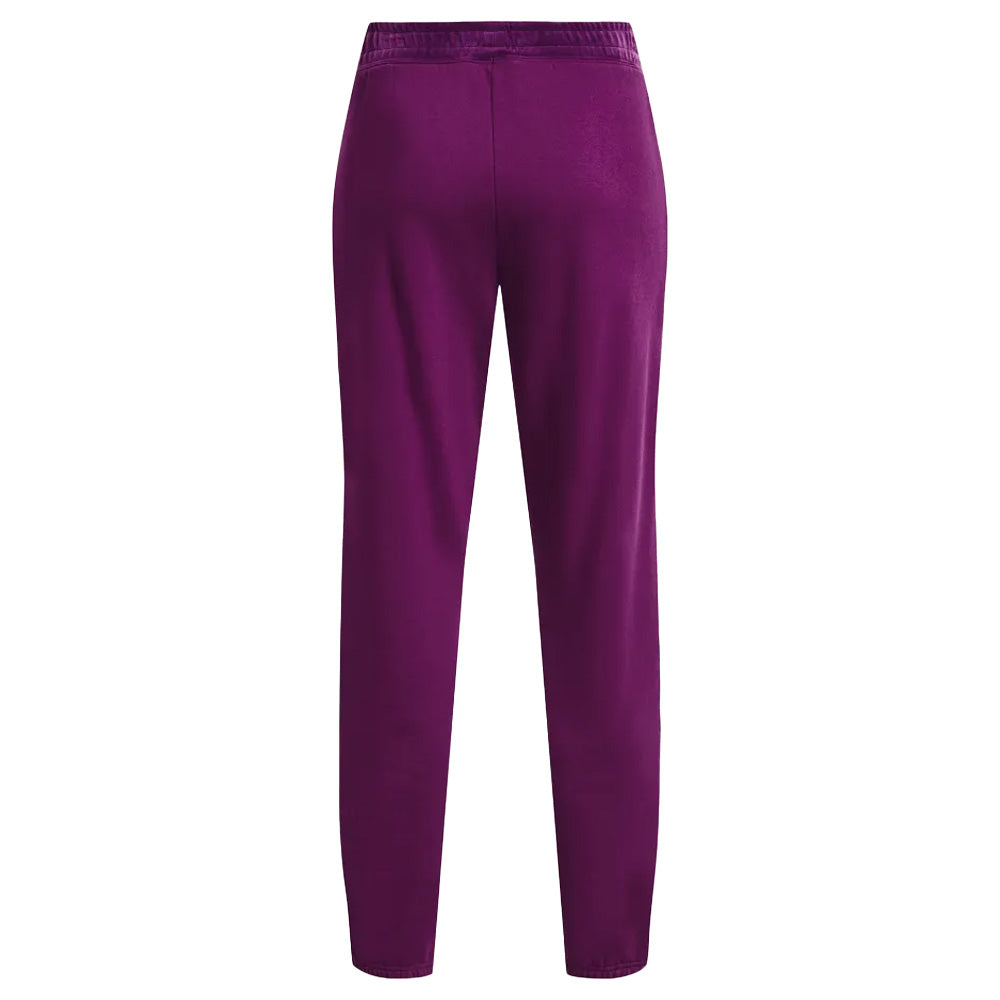 Purple - Back - Under Armour Womens-Ladies Journey Fleece Jogging Bottoms