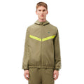 Khaki Green - Side - Lacoste Mens Monogram Tennis Track Jacket