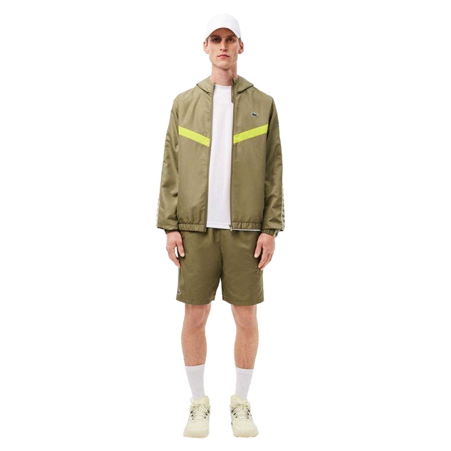 Khaki Green - Lifestyle - Lacoste Mens Monogram Tennis Track Jacket