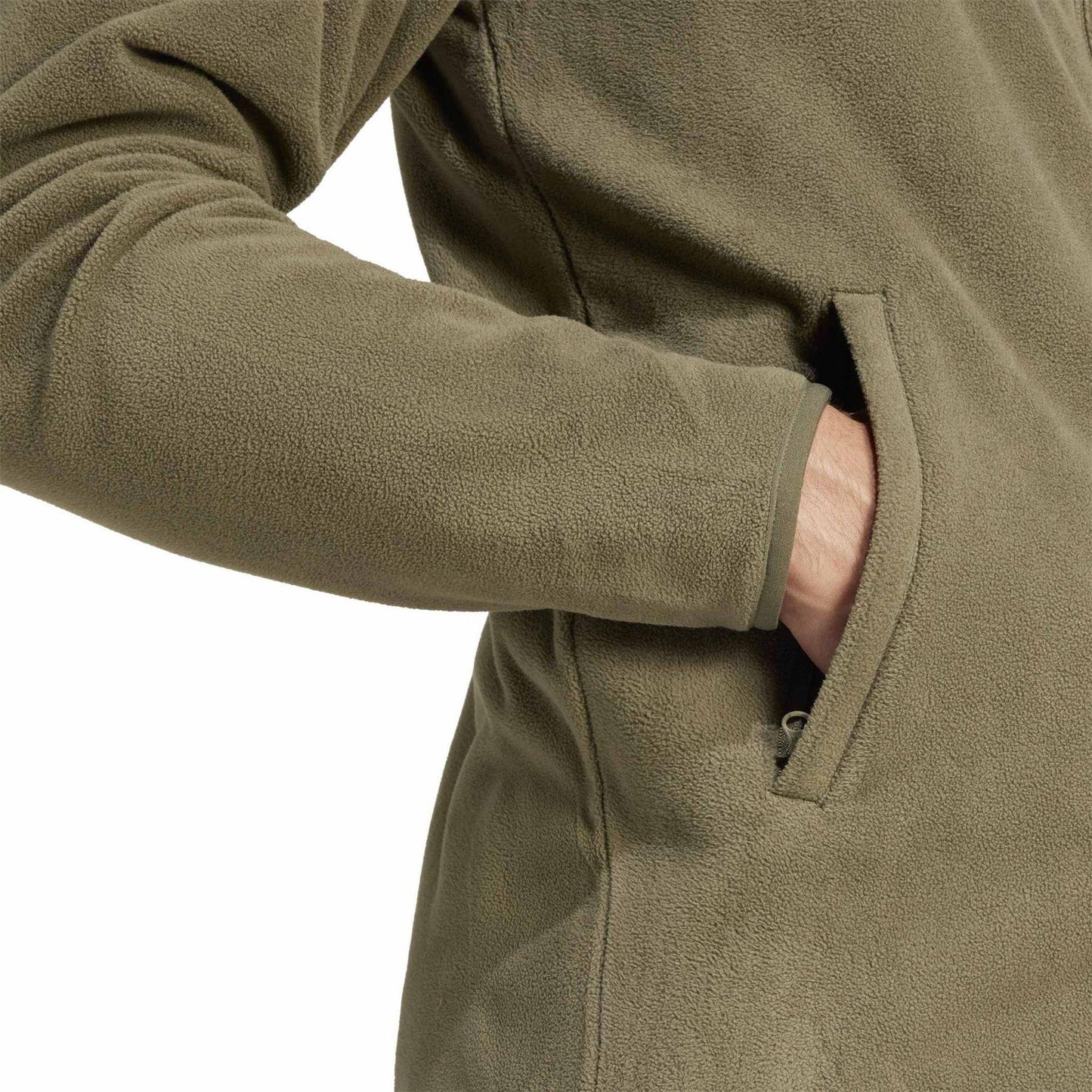 Olive - Pack Shot - Adidas Mens Multi Essentials Full Zip Fleece Jacket
