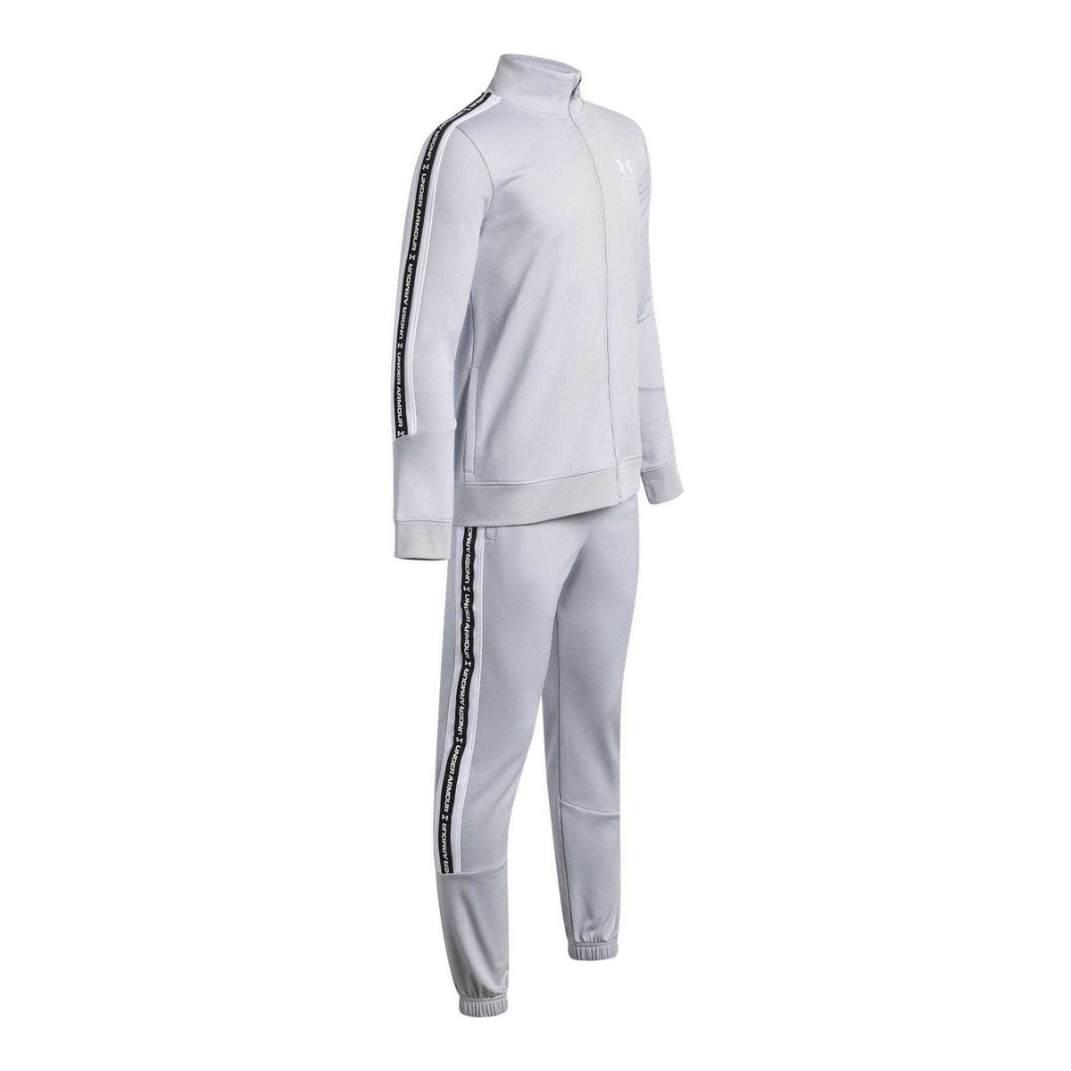 Grey - Side - Under Armour Boys Icon Tracksuit Set