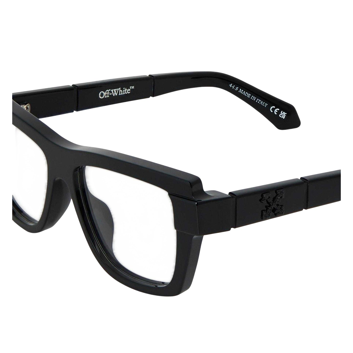 Black - Side - Off White Unisex Adult Style 8v Logo Sunglasses