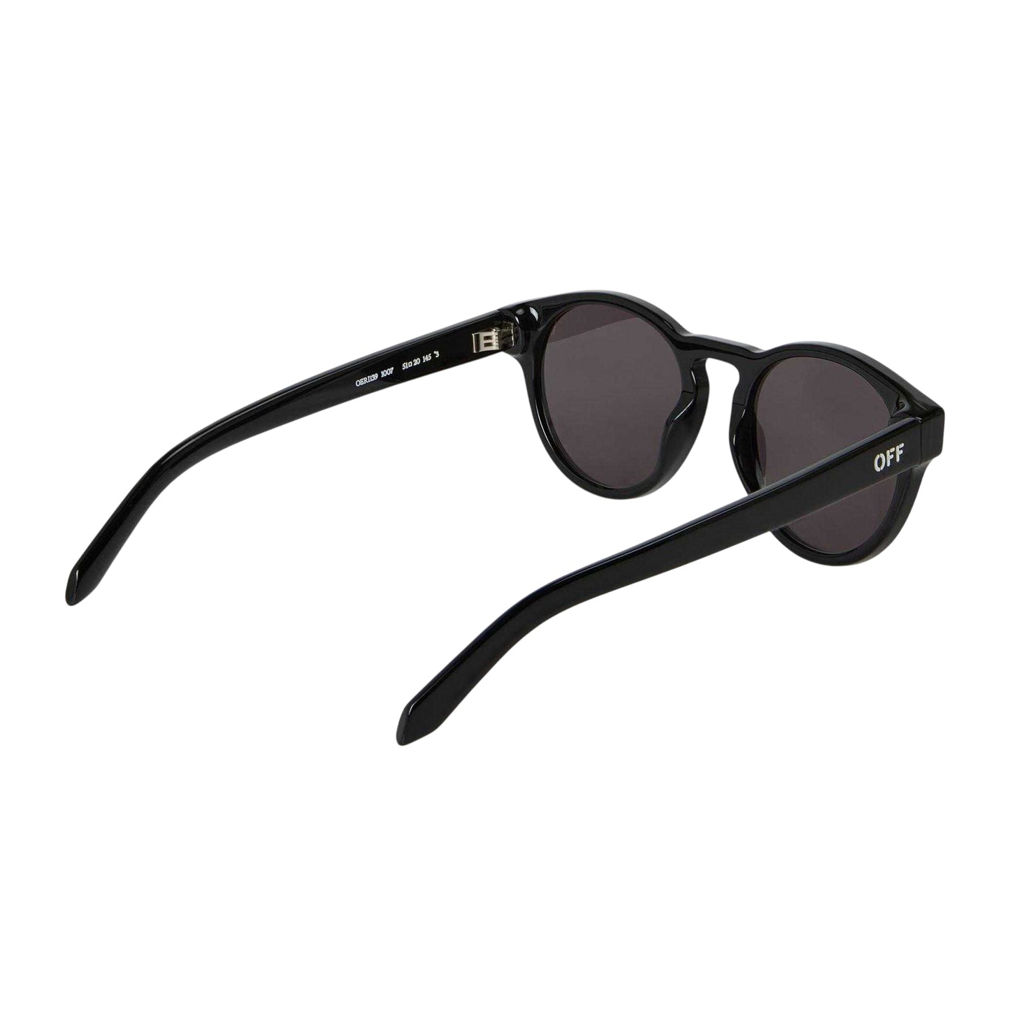 Black-Dark Grey - Back - Off-White Unisex Adult Oakland Round Sunglasses