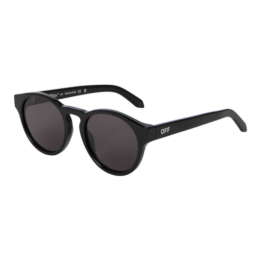Black-Dark Grey - Front - Off-White Unisex Adult Oakland Round Sunglasses