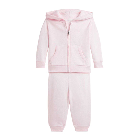 Pink - Front - Ralph Lauren Baby Tracksuit Set