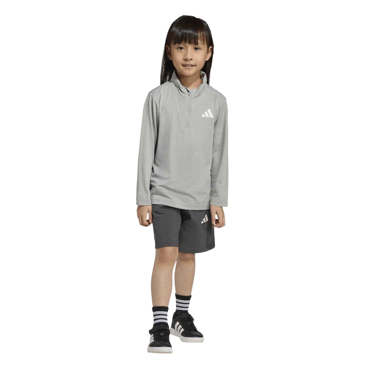 Off White - Side - Adidas Childrens-Kids Sports Tracksuit Set
