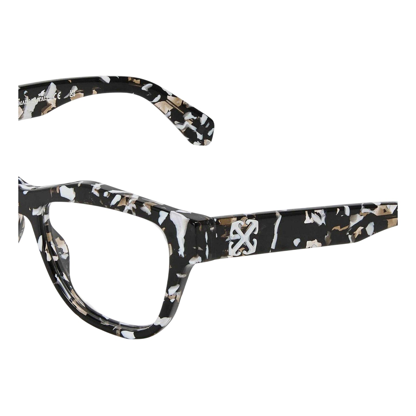 Havana - Side - Off White Unisex Adult Style 7g Speckle Sunglasses