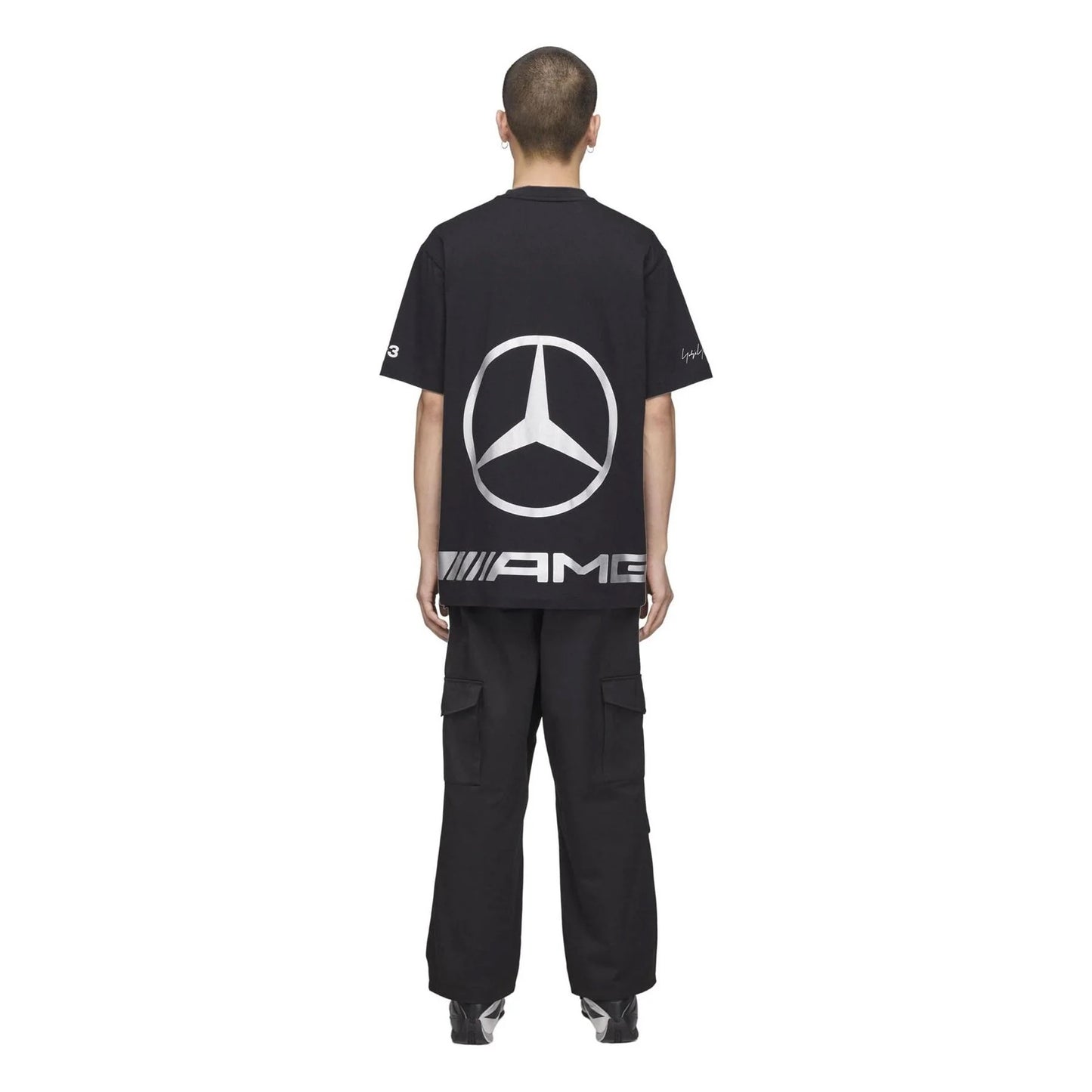 Black - Close up - Y-3 Mens AMG Petronas Mercedes F1 Regular T-Shirt