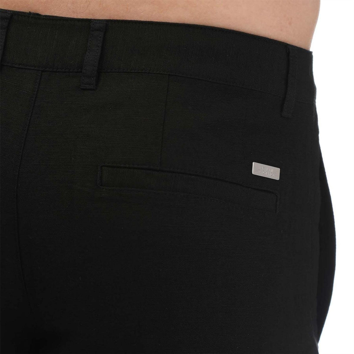 Black - Side - Armani Exchange Mens Exchange Twill Shorts