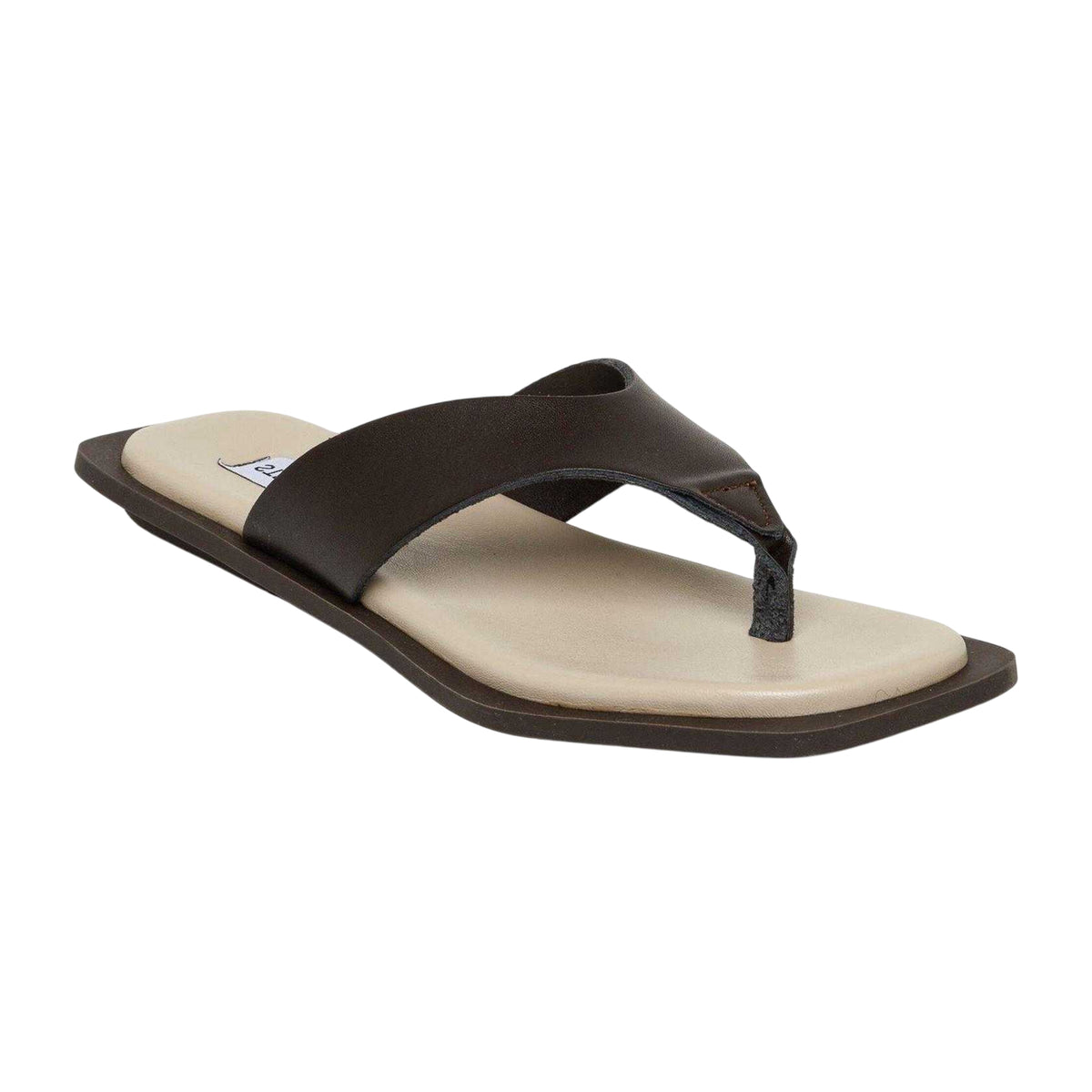 Dark Chocolate - Lifestyle - Steve Madden Womens-Ladies Splash B Toe Post Flat Flip Flops