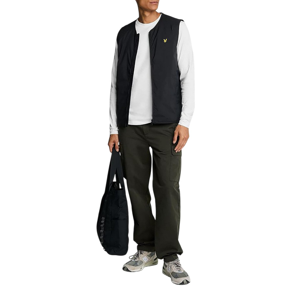 White - Pack Shot - Lyle & Scott Mens Martin Long-Sleeved T-Shirt