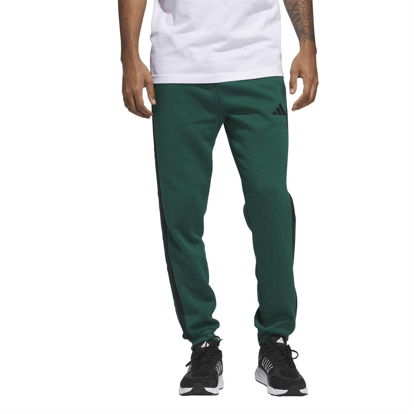 Collegiate Green - Pack Shot - Adidas Mens 3S Relaxed Fit Joggers