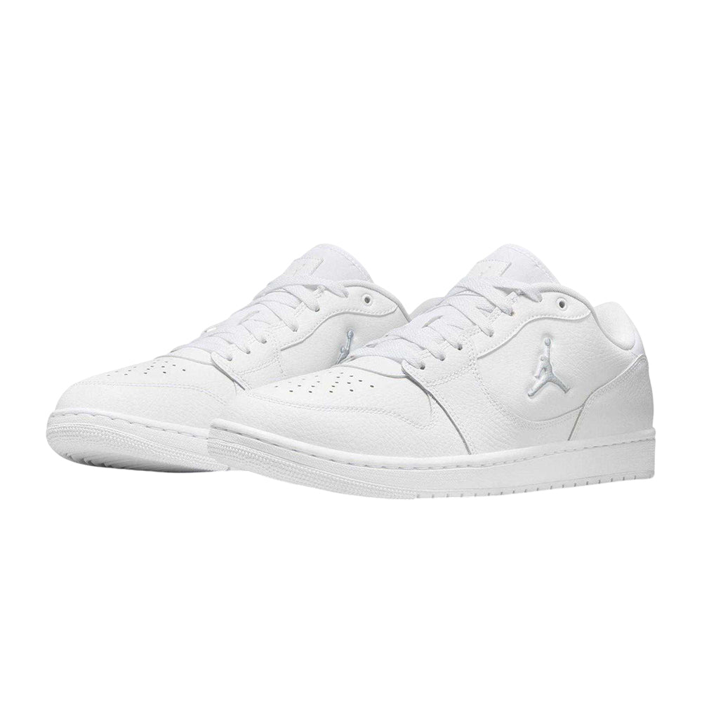 White - Pack Shot - Nike Mens Air Jordan Court Connect Leather Trainers