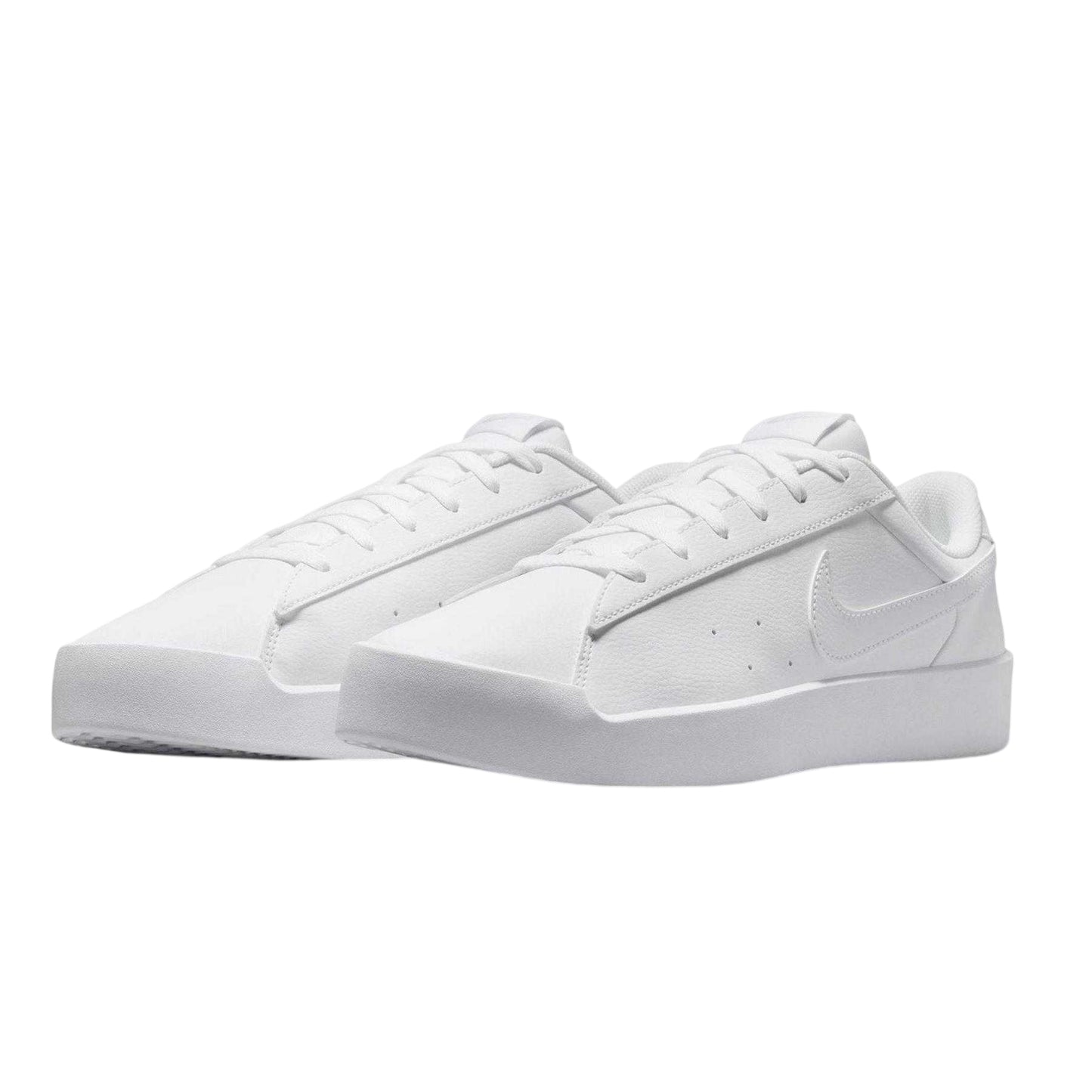 Triple White - Pack Shot - Nike Mens Court Heritage Synthetic Leather Trainers