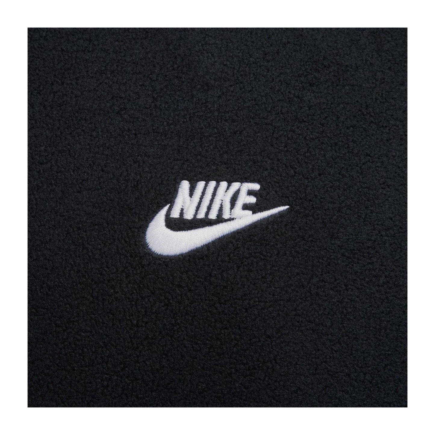 Black-White - Pack Shot - Nike Mens Logo Winter Pullover Hoodie