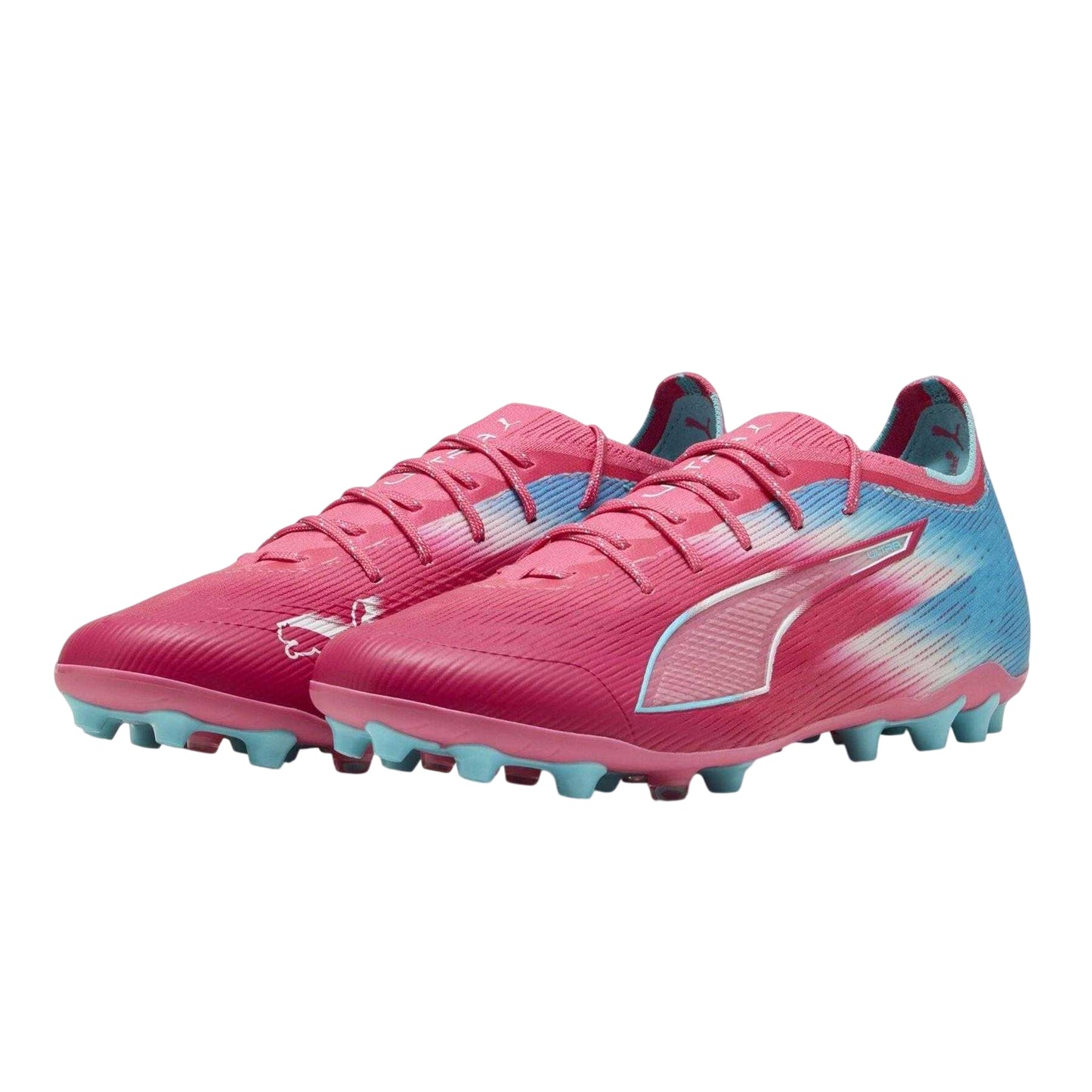 Blue-Pink - Close up - Puma Mens Ultra 6 Ultimate Firm Ground Football Boots