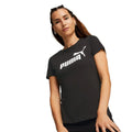 Black - Pack Shot - Puma Womens-Ladies Essential Logo T-Shirt
