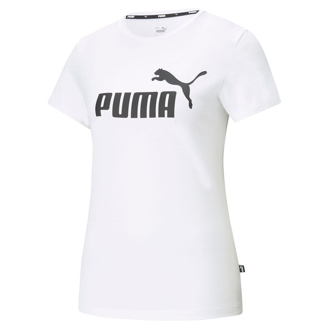 White - Front - Puma Womens-Ladies Essential Logo T-Shirt